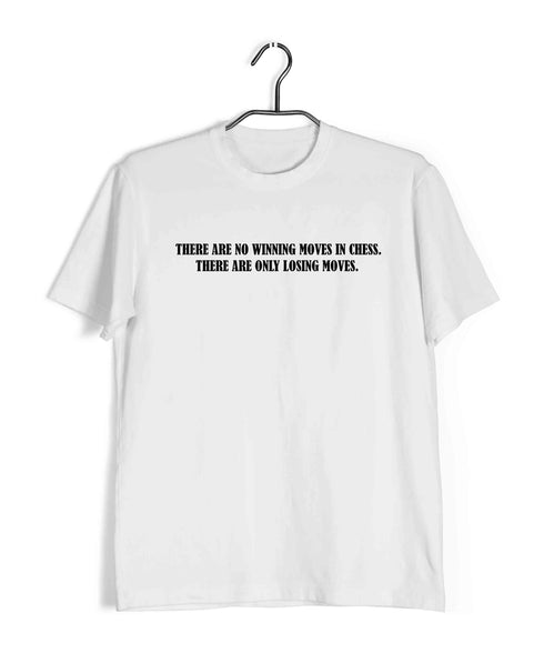Chess Steinitz There's No Winning Move in Chess Sports Casual Graphic Printed T-Shirt for Men